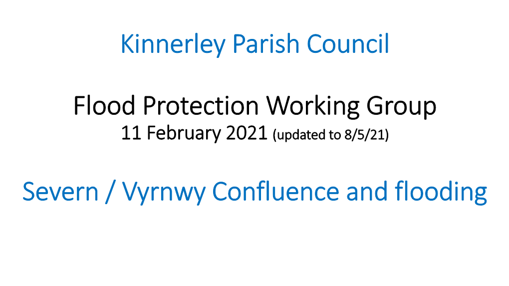 Flood Protection Working Group 11 February 2021 (Updated to 8/5/21)