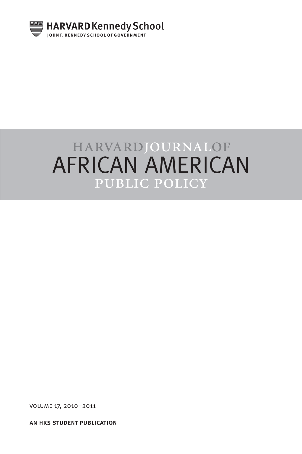 AFRICAN AMERICAN Public Policy