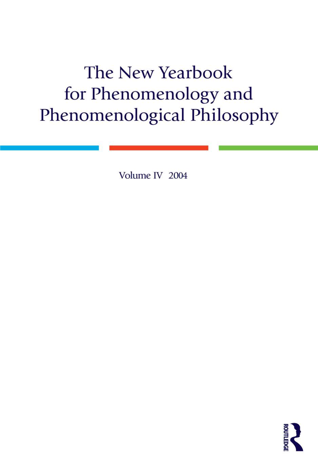 The New Yearbook for Phenomenology and Phenomenological Philosophy