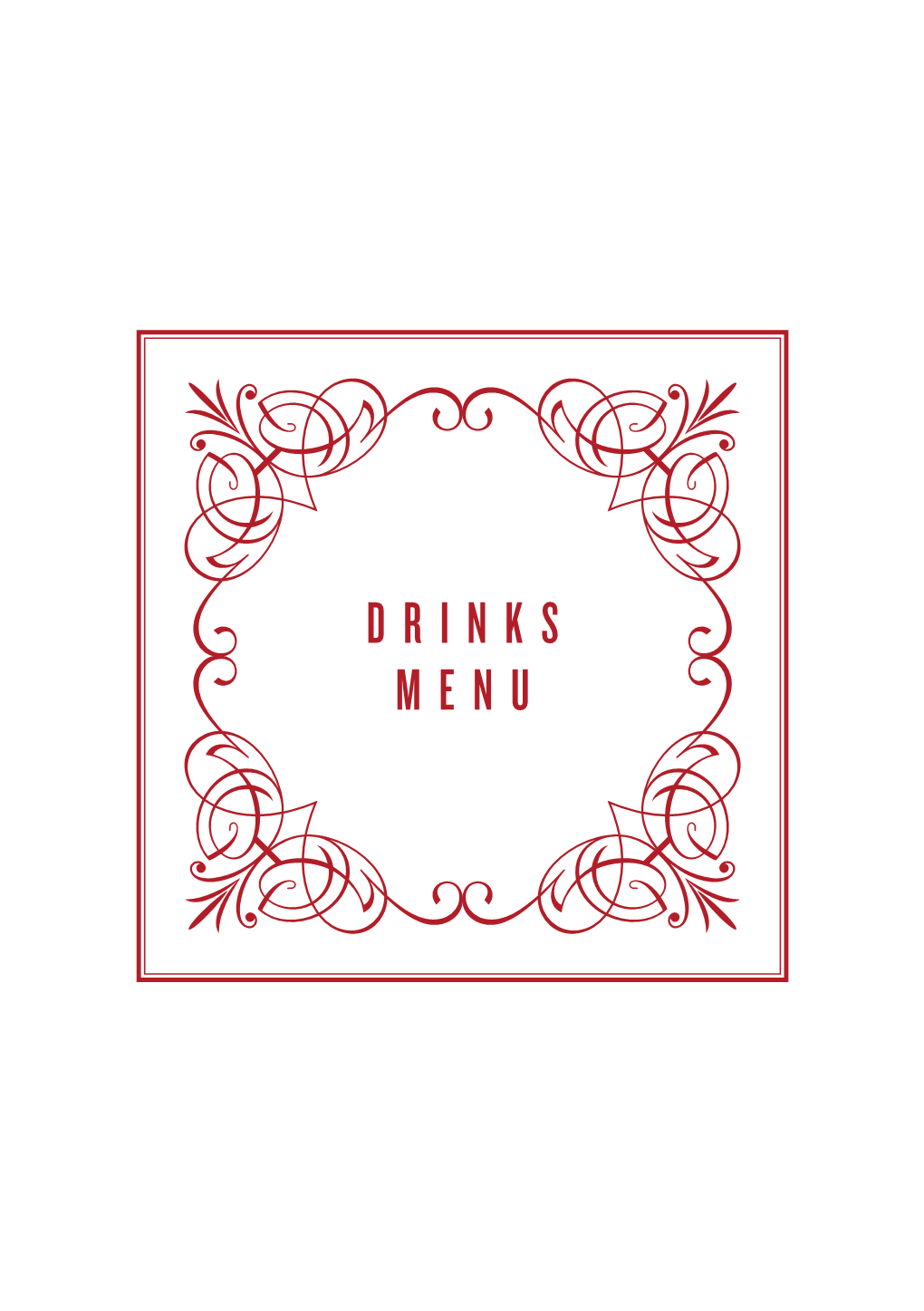 Drinks Menu Cocktails