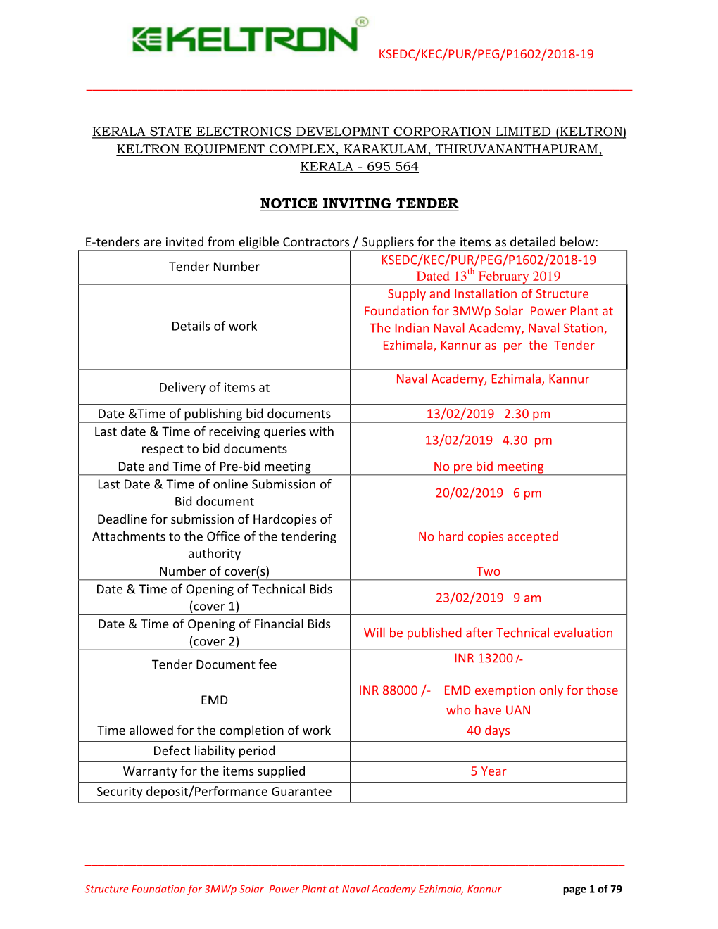 Ksedc/Kec/Pur/Peg/P1602/2018-19