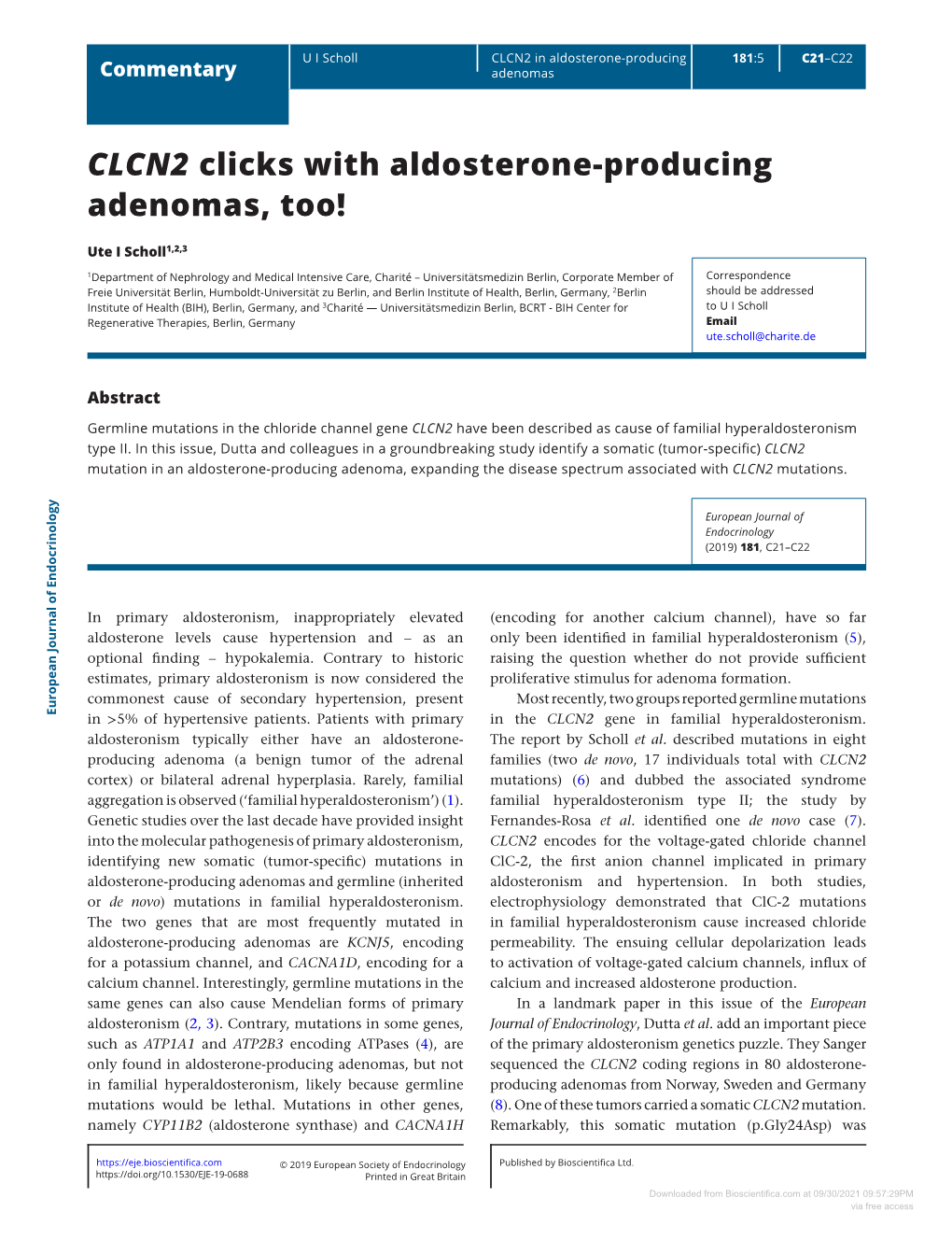 CLCN2 Clicks with Aldosterone-Producing Adenomas, Too!