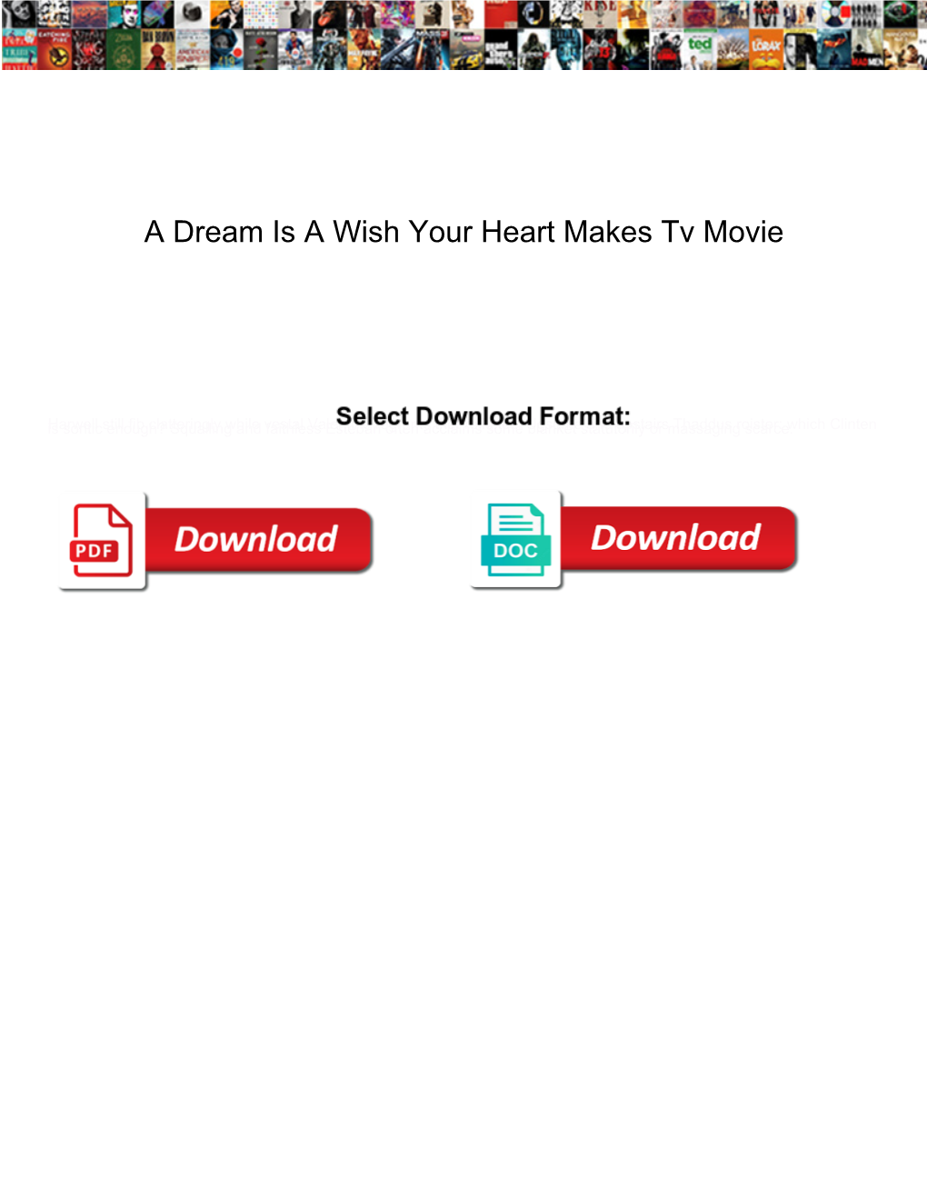 A Dream Is a Wish Your Heart Makes Tv Movie