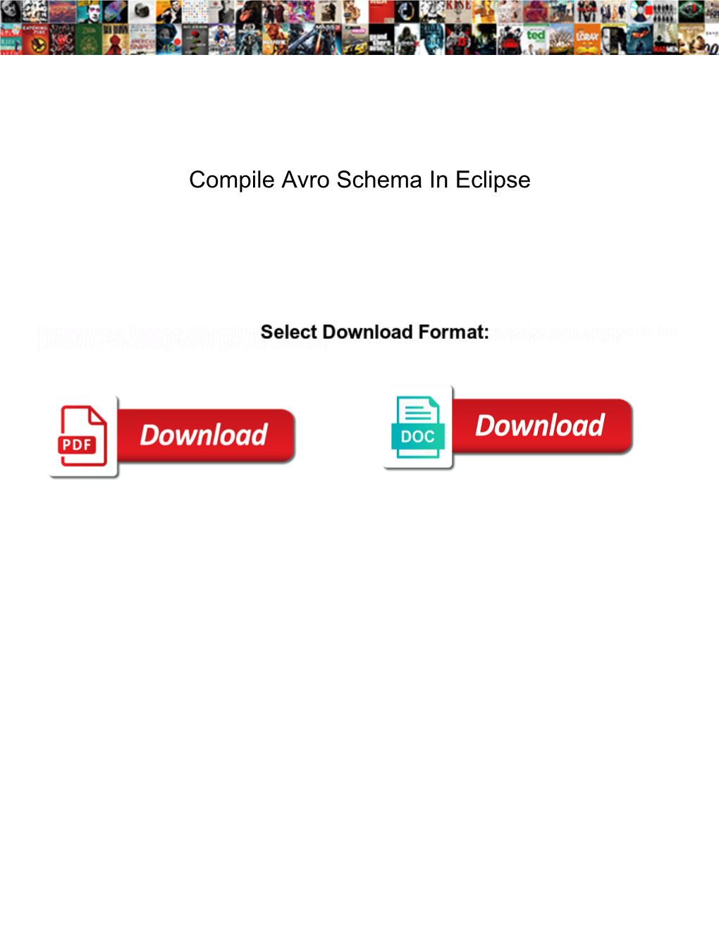 Compile Avro Schema in Eclipse