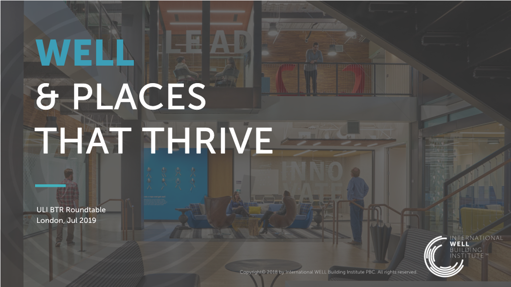 Well & Places That Thrive