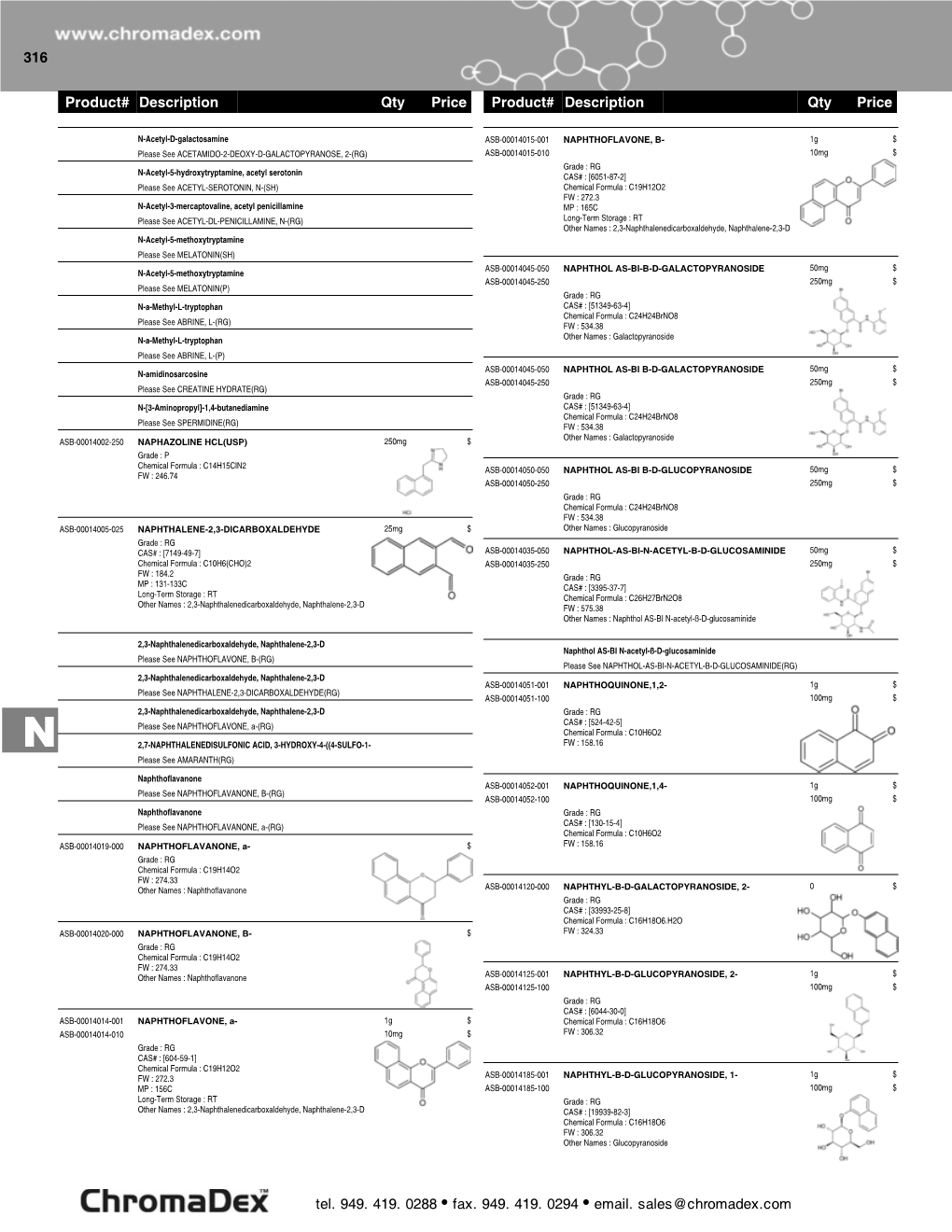 Product# Description Qty Price Product# Description Qty Price