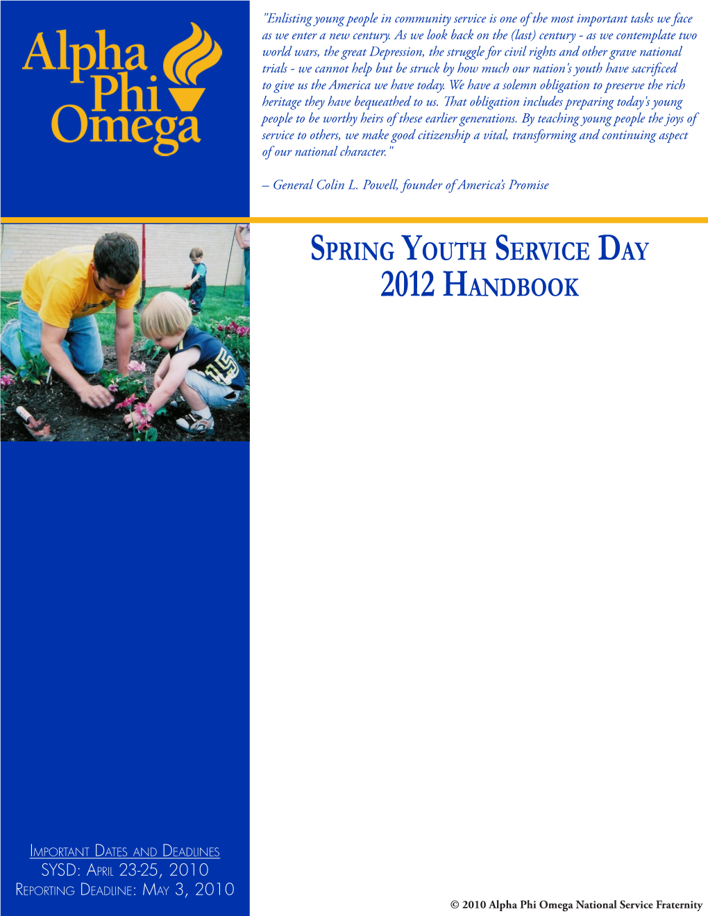 Spring Youth Service Day 2012 Handbook