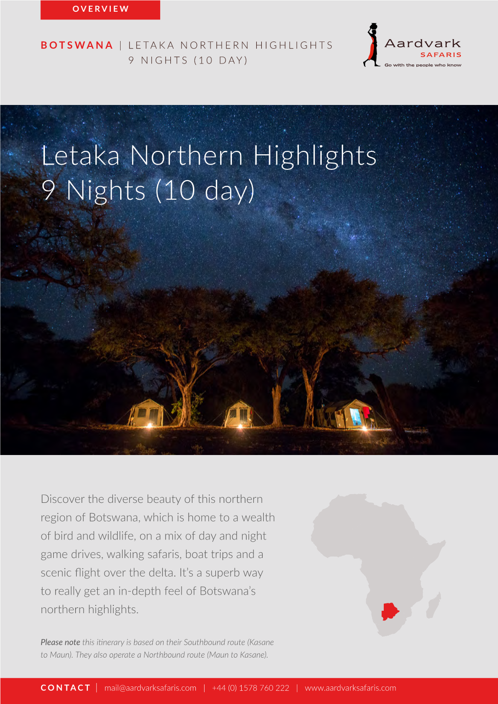 Letaka Northern Highlights 9 Nights (10 Day)