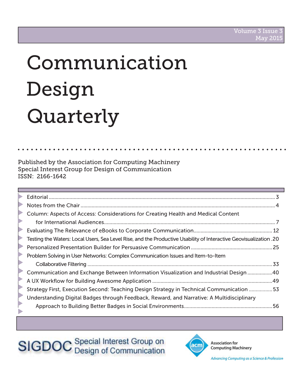 Communication Design Quarterly