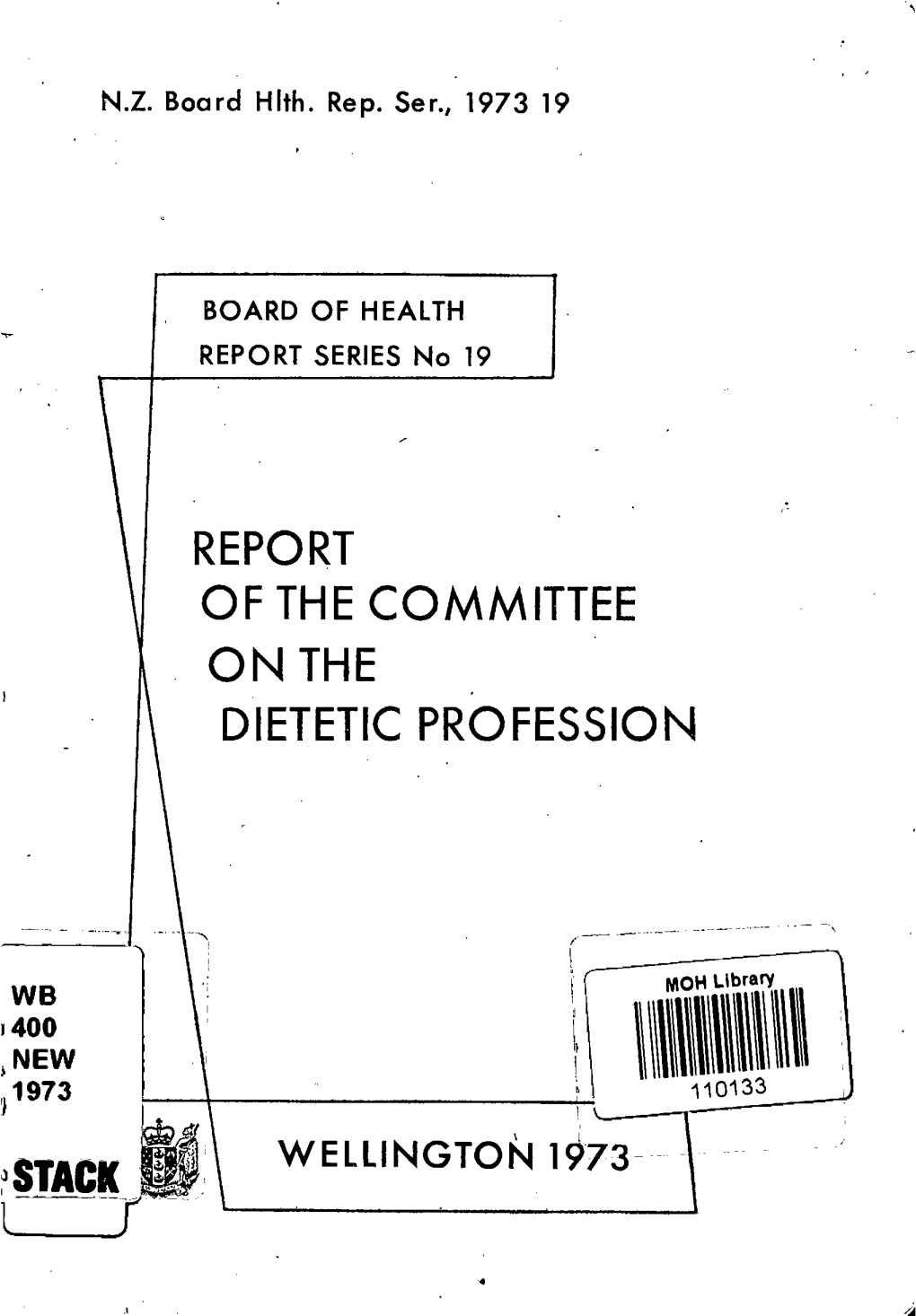 Report of the Committee on the Dietetic Profession