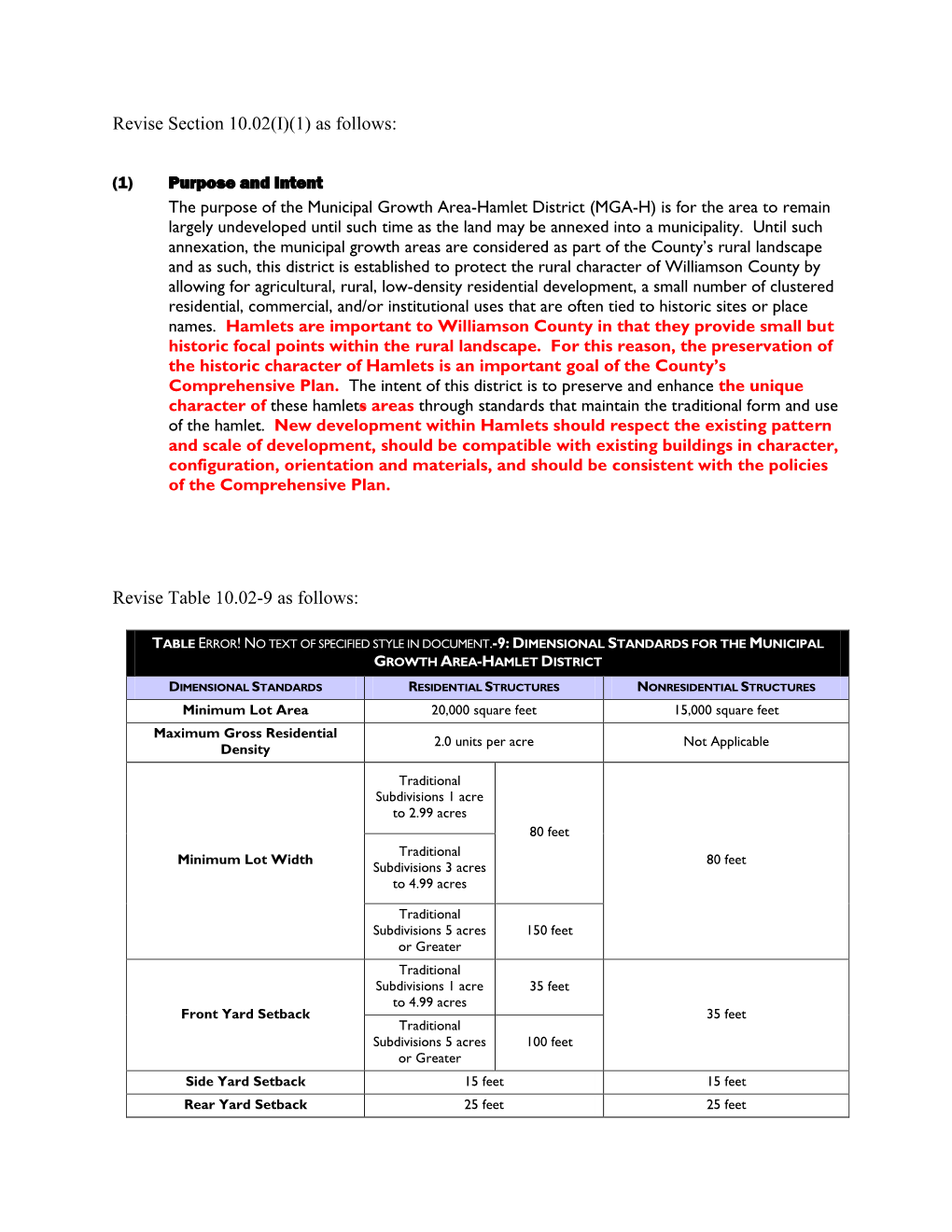 Revise Section 10.02(I)(1) As Follows