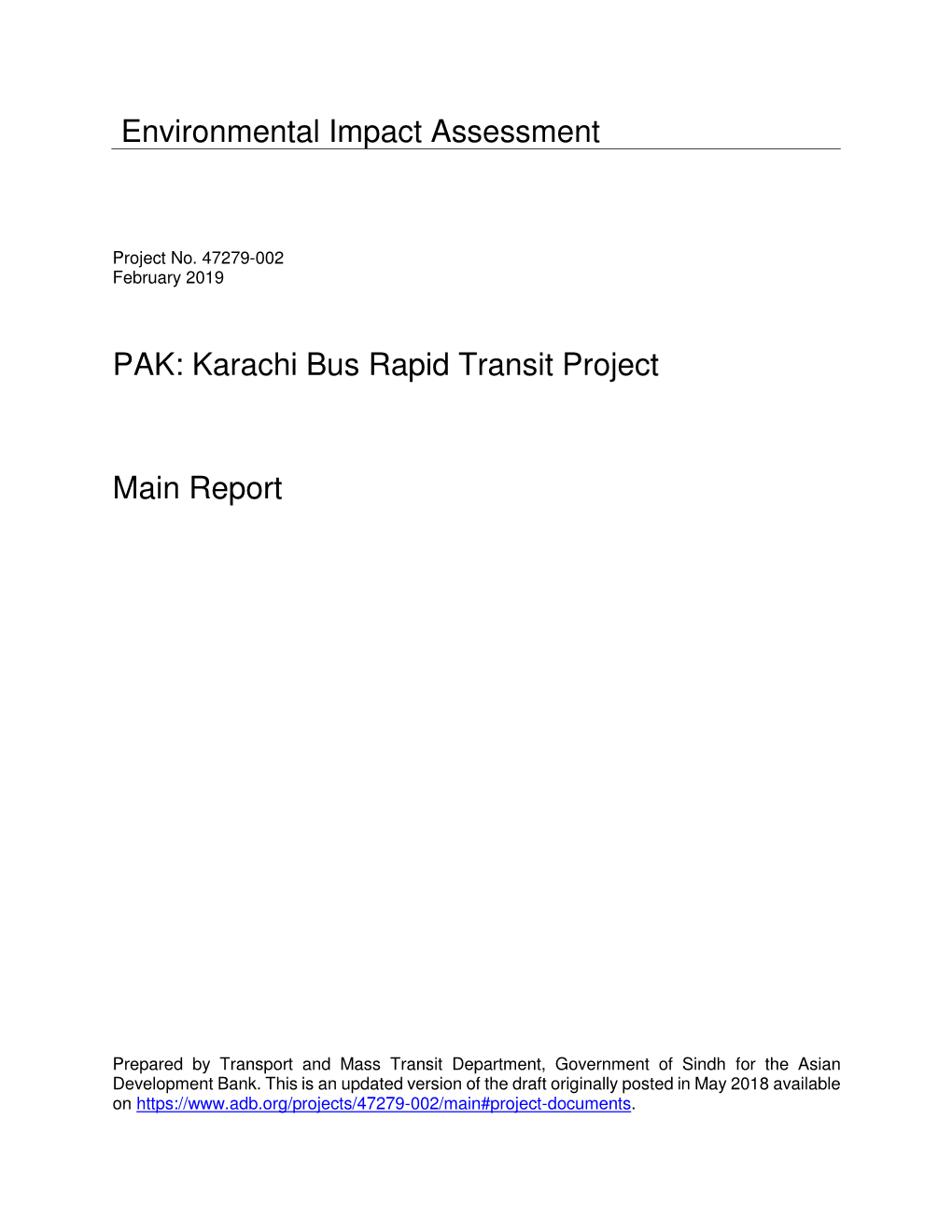 Environmental Impact Assessment Report