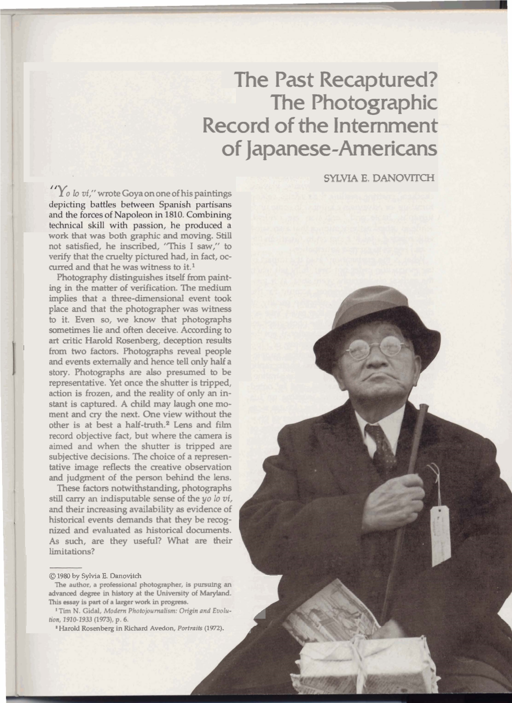 The Photographic Record of the Internment of Japanese-Americans