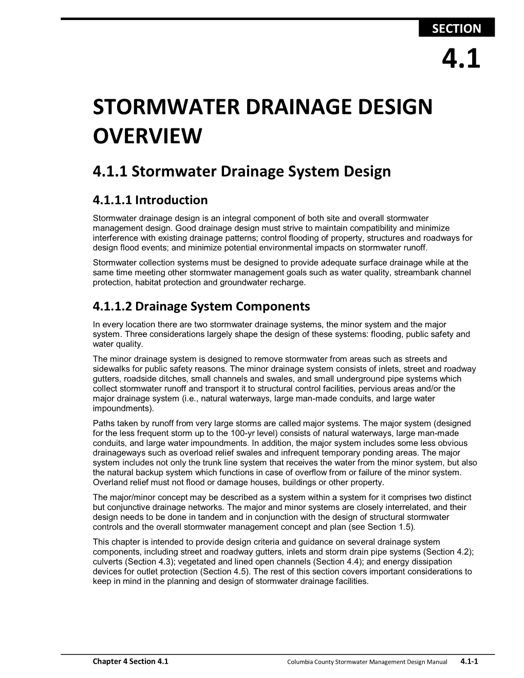 Stormwater Drainage Design Overview