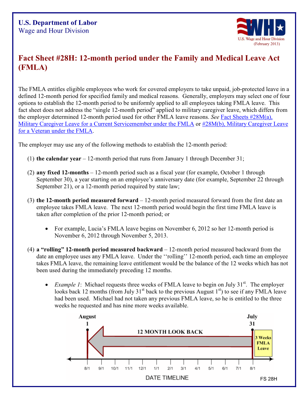 12-Month Period Under the Family and Medical Leave Act (FMLA)