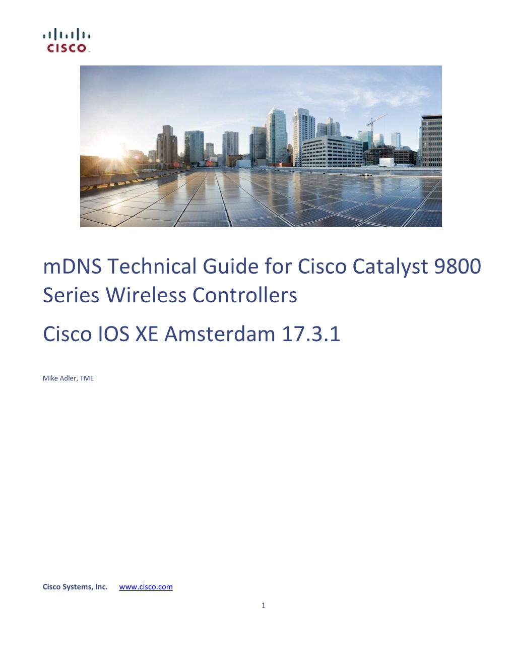 Cisco Mdns Technical Guide for Cisco Catalyst 9800 Series