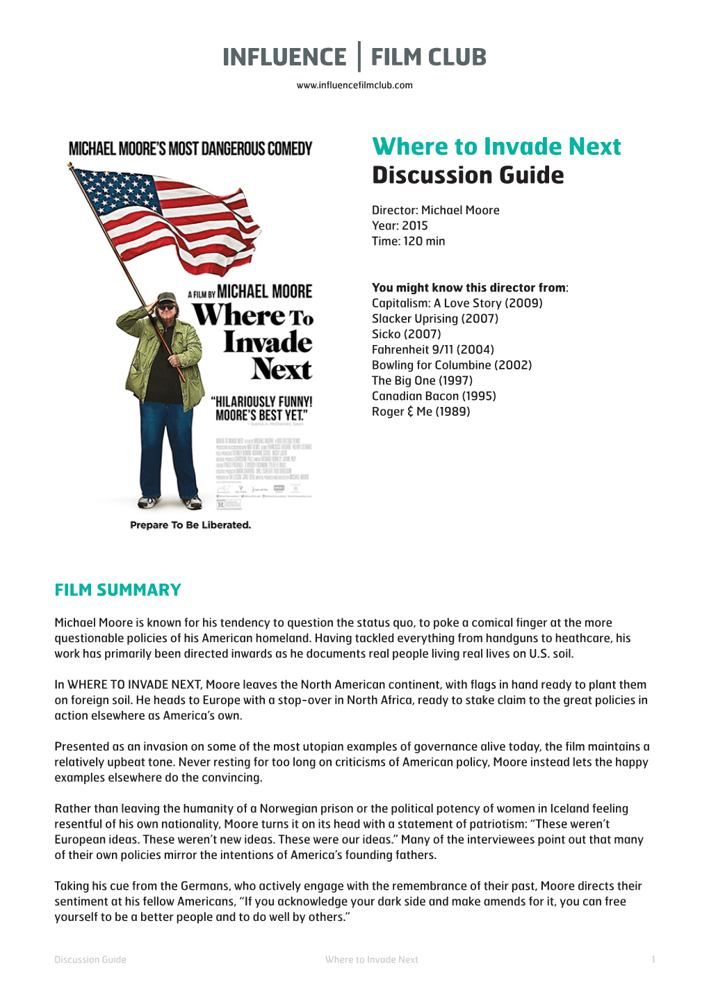 Where to Invade Next Discussion Guide