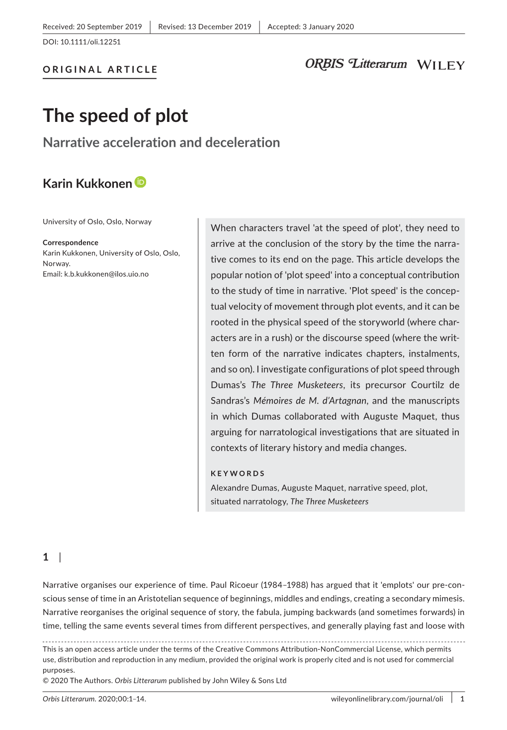 The Speed of Plot Narrative Acceleration and Deceleration