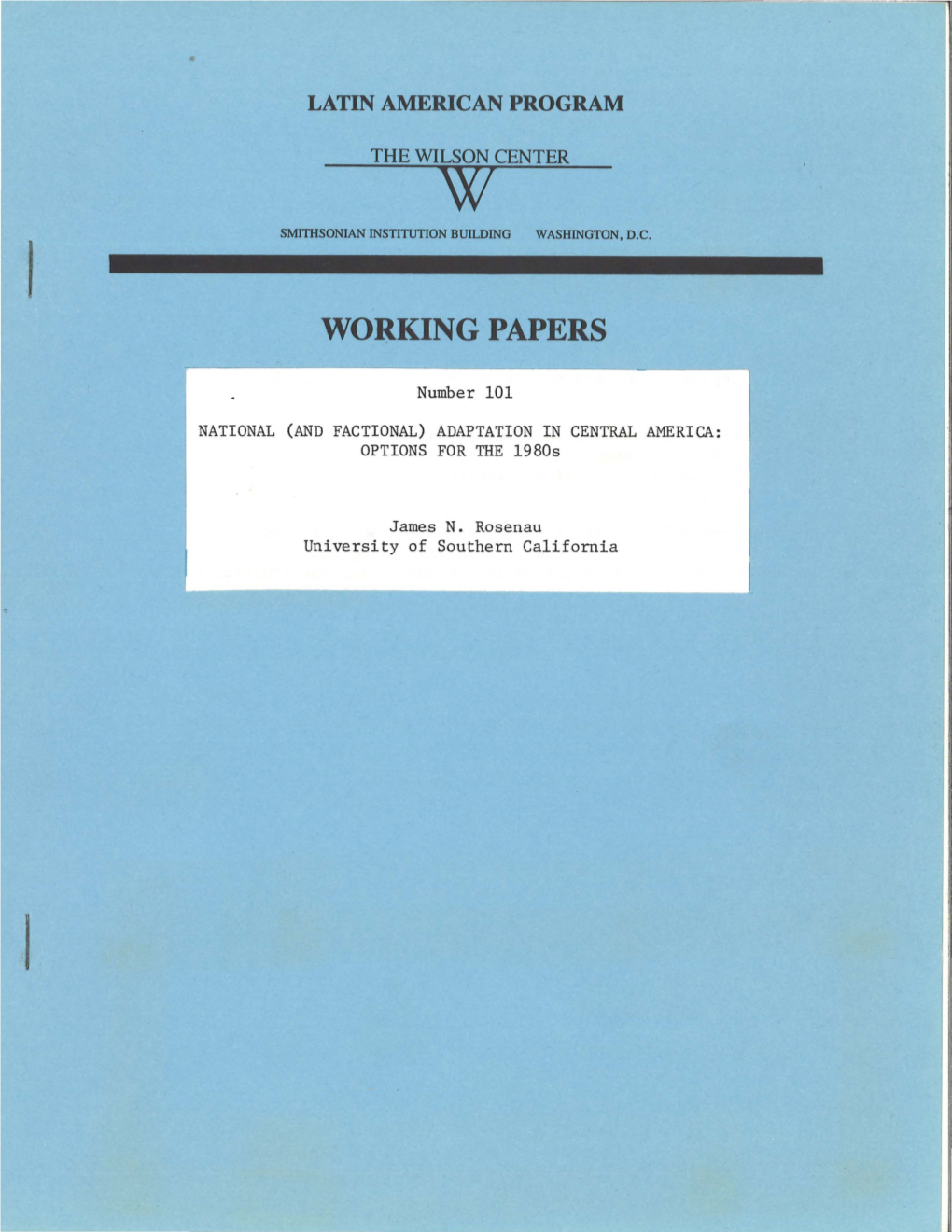 Working Papers