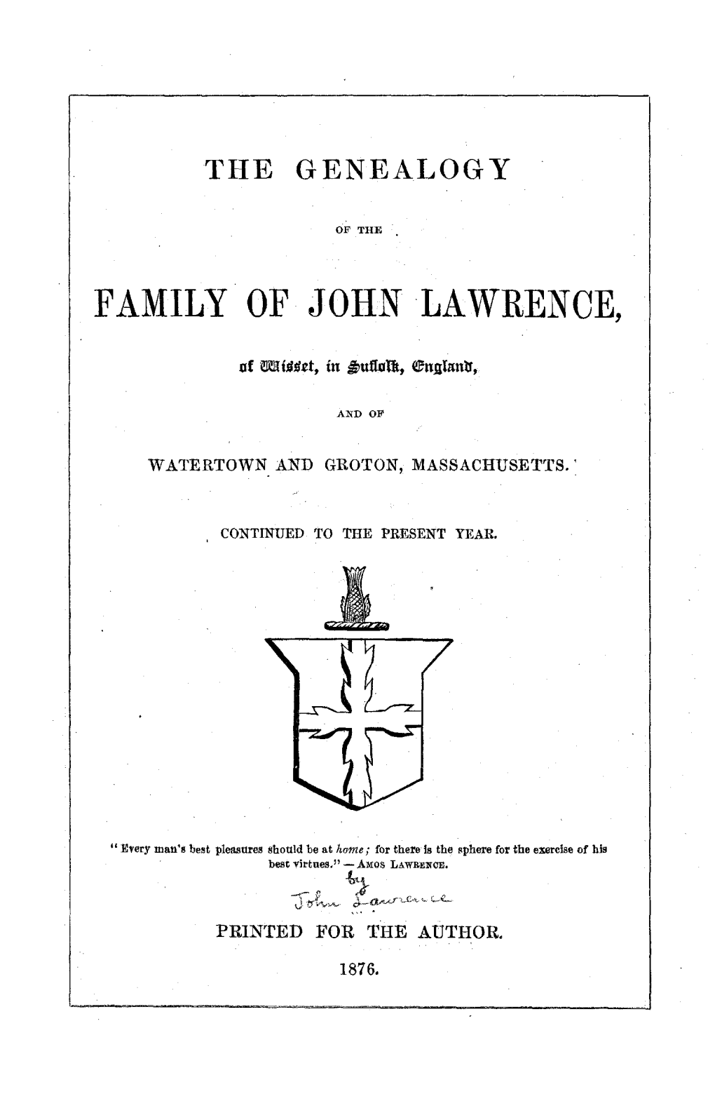 Family of John Lawrence