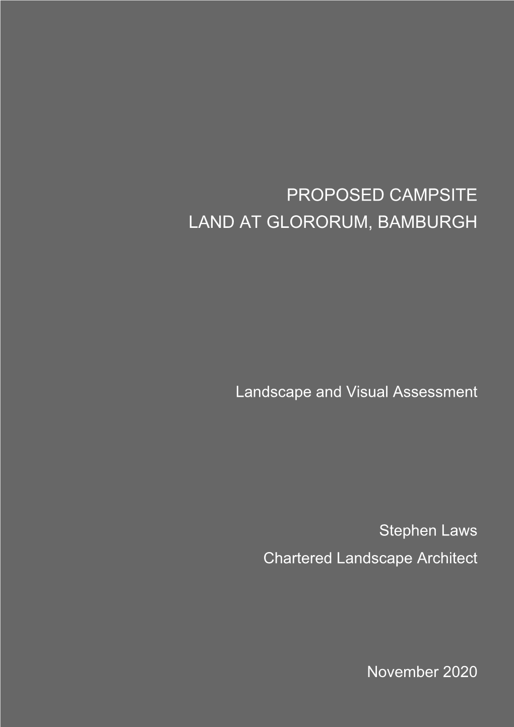Proposed Campsite Land at Glororum, Bamburgh