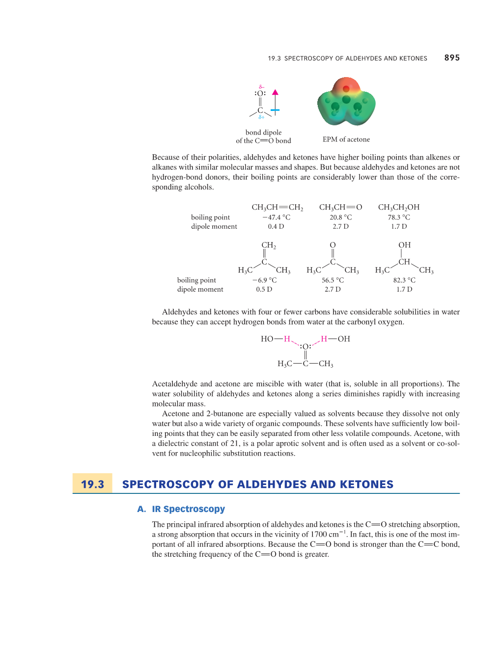 19.3 Spectroscopy of Aldehydes and Ketones 895