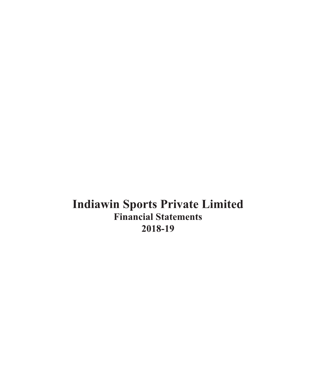 Indiawin Sports Private Limited 1