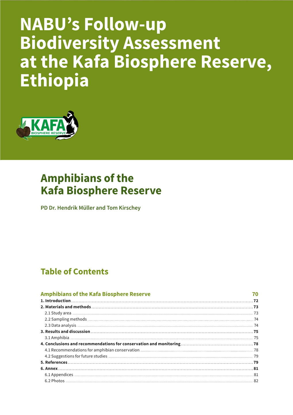 NABU's Follow-Up Biodiversity Assessment at the Kafa Biosphere