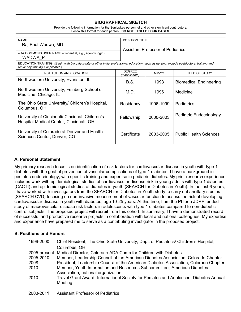 SF424(R&R) Biographical Sketch Format Page s2