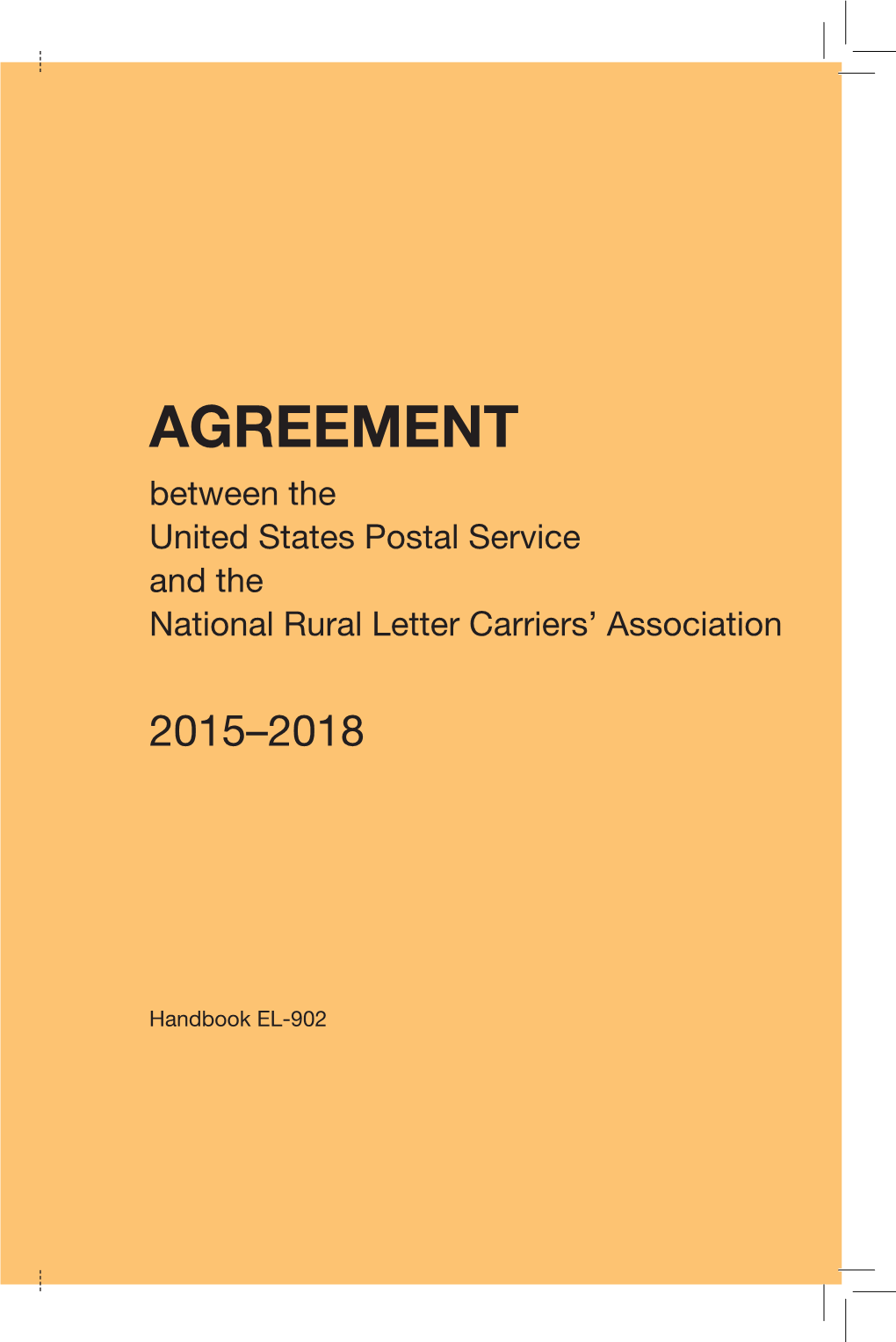 Handbook EL-902 Agreement Between the United States Postal