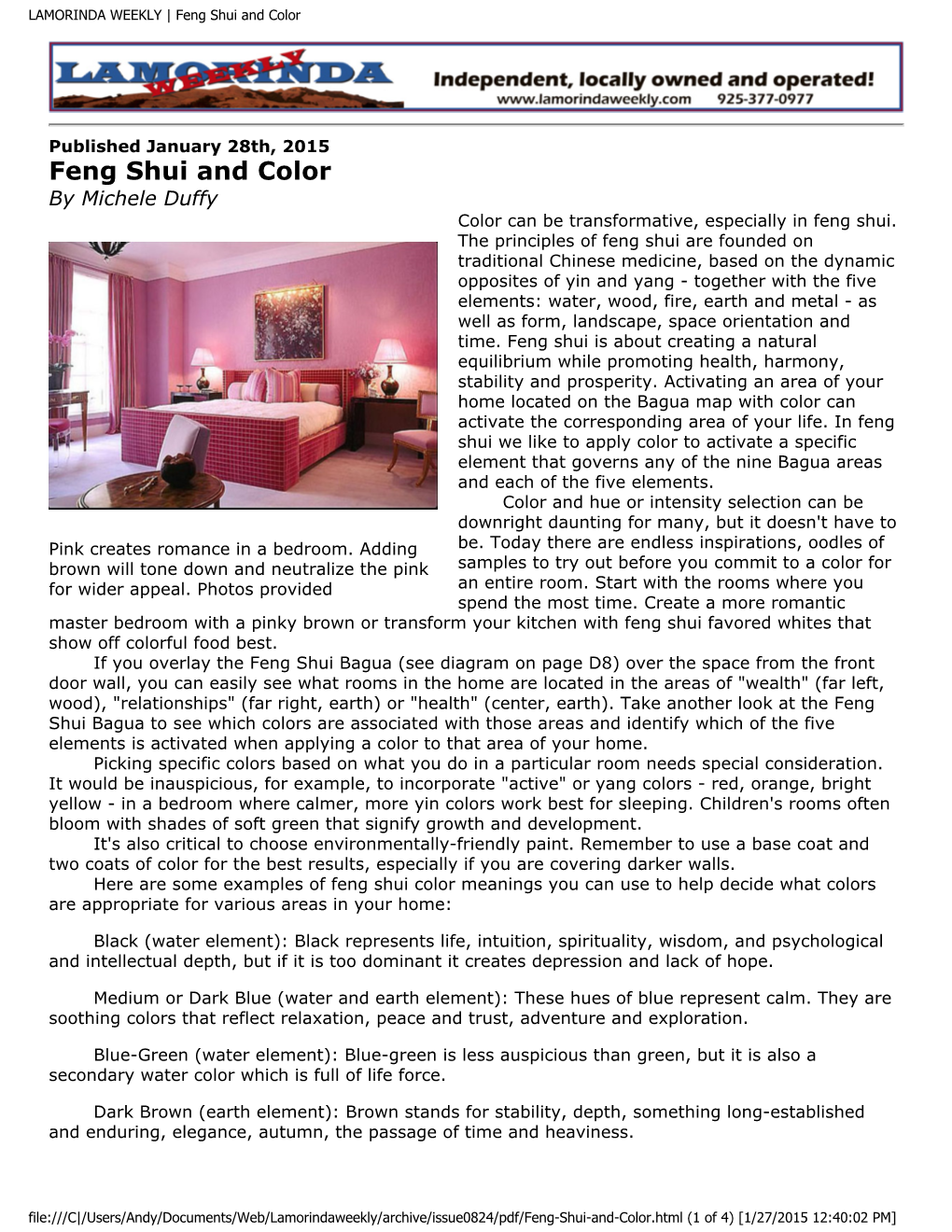 Feng Shui and Color