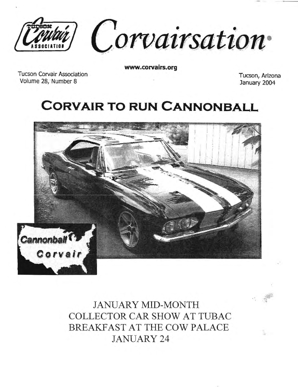 Corvair to Run Cannonball