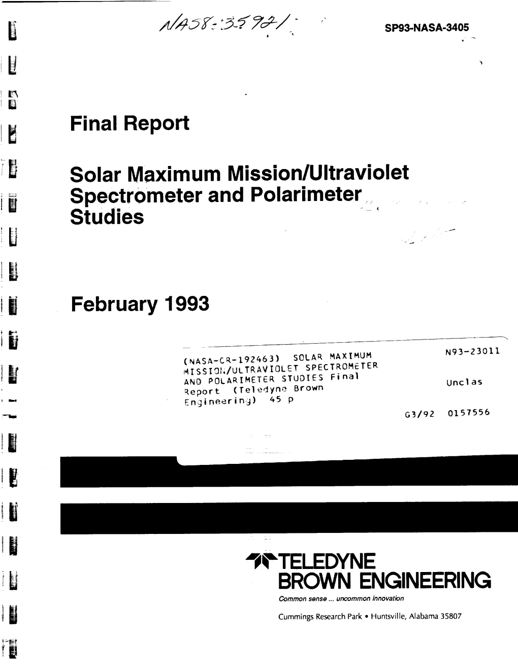 PTELEDYNE BROWN ENGINEERING Common Sense