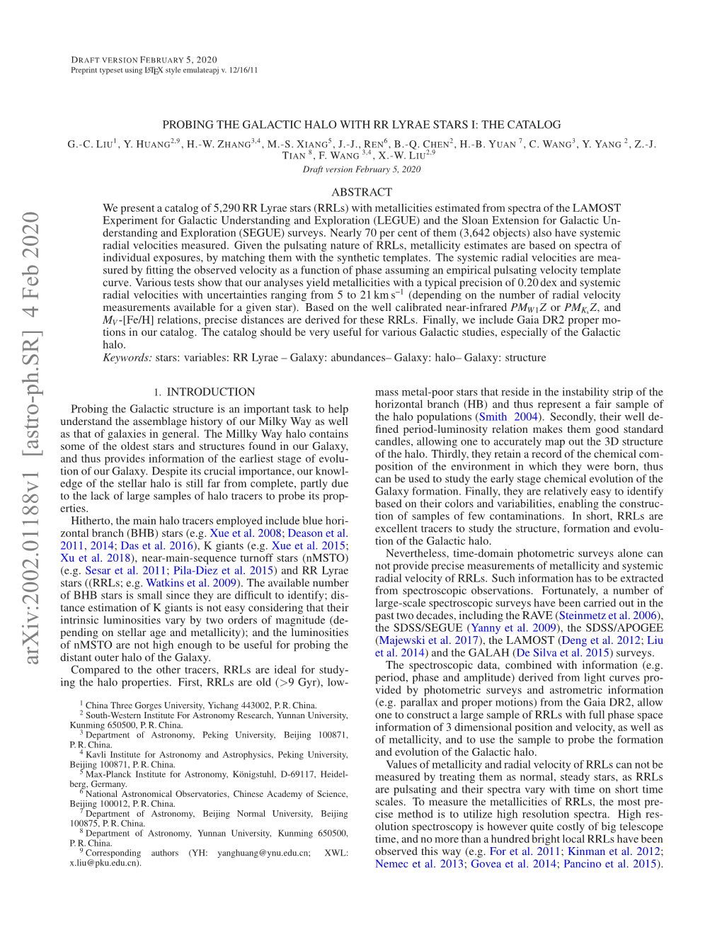 Probing the Galactic Halo with RR Lyrae Stars I: the Catalog