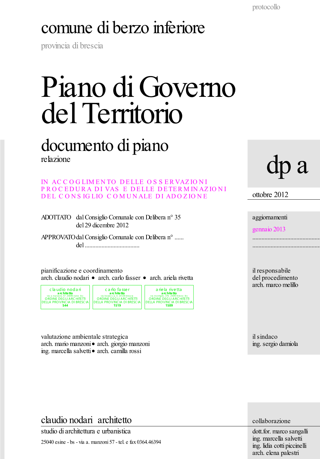 Piano Di Governo Del Territorio