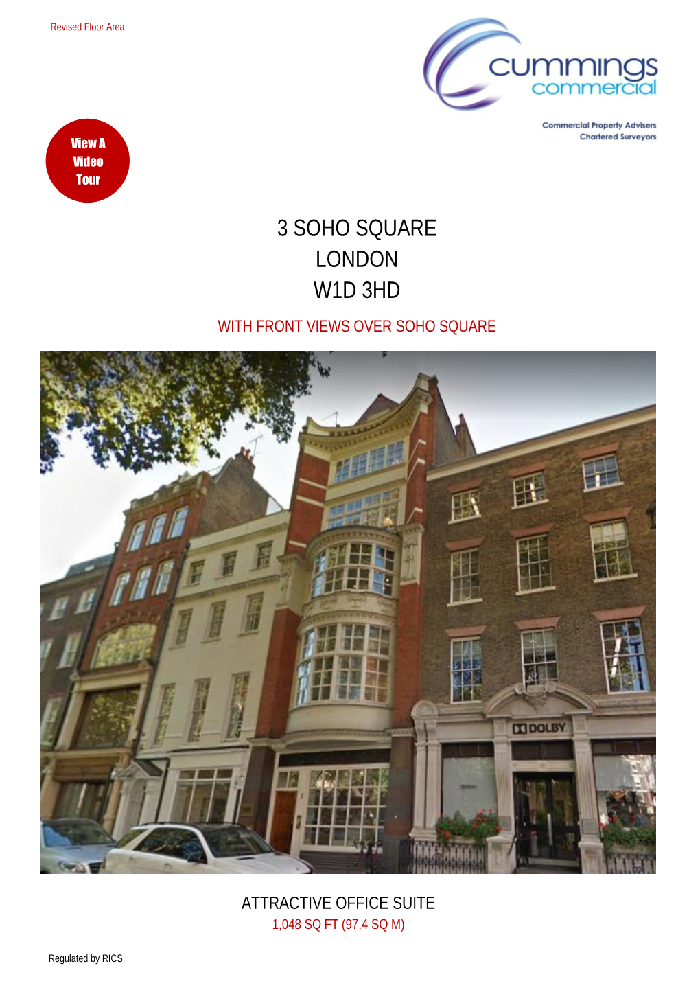 3 Soho Square London W1d 3Hd with Front Views Over Soho Square