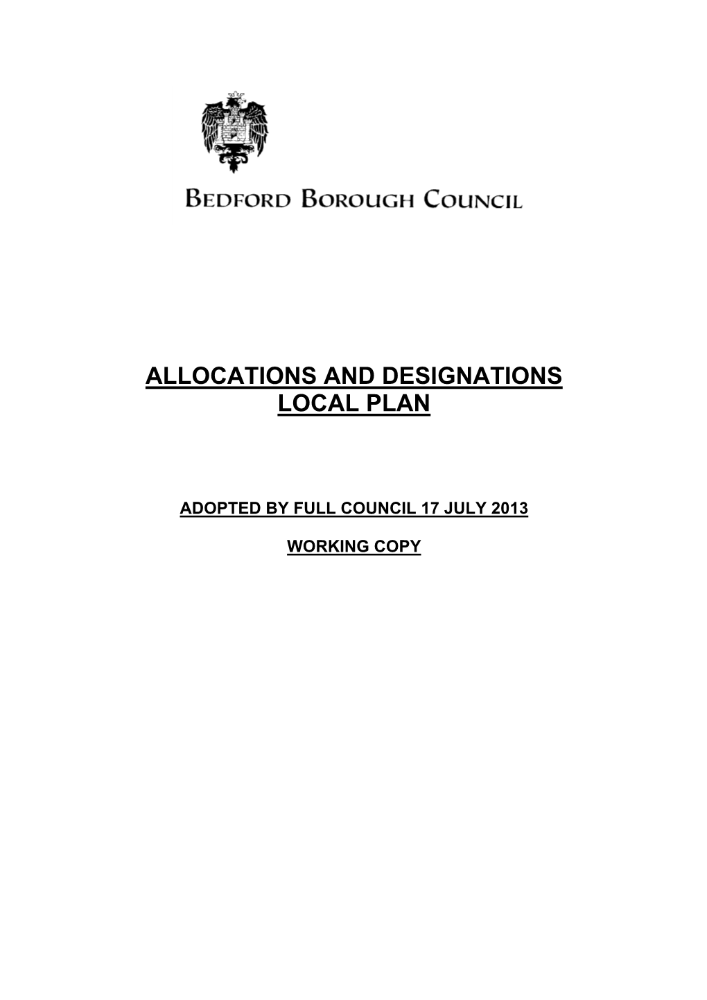 Allocations and Designations Local Plan