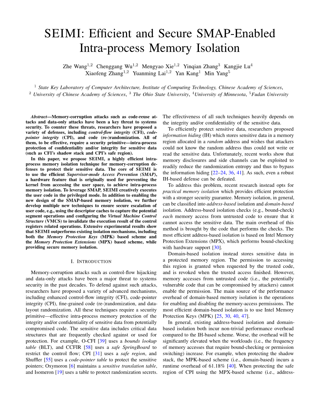 Efficient and Secure SMAP-Enabled Intra-Process Memory Isolation