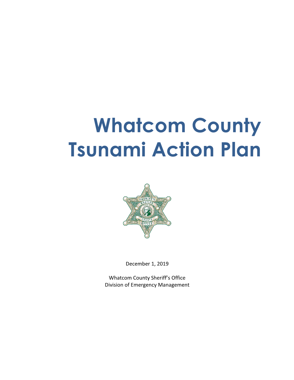 Whatcom County Tsunami Action Plan