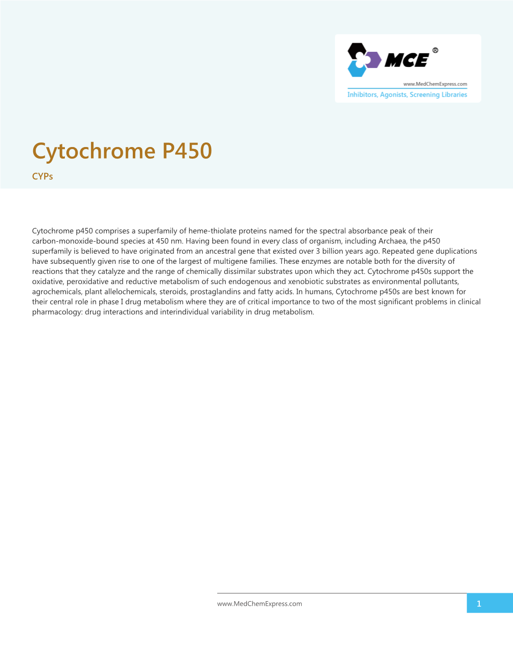 Cytochrome P450 Cyps