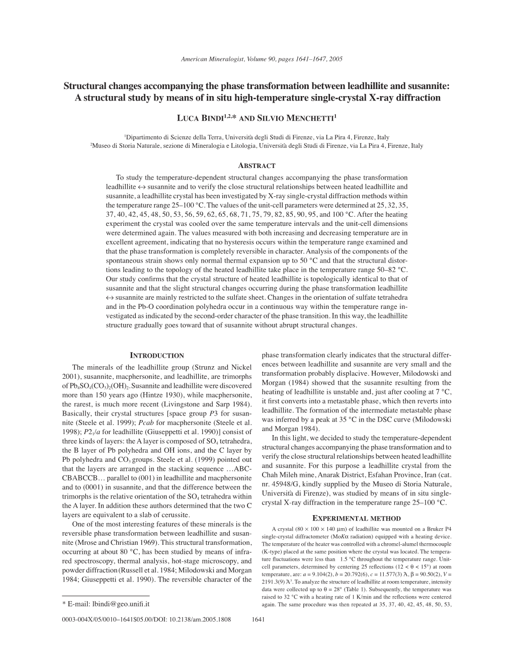 Structural Changes Accompanying the Phase Transformation