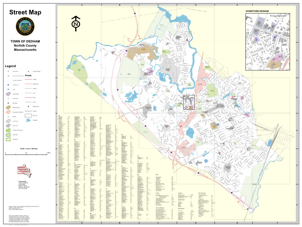 TOWN of DEDHAM Norfolk County Massachusetts