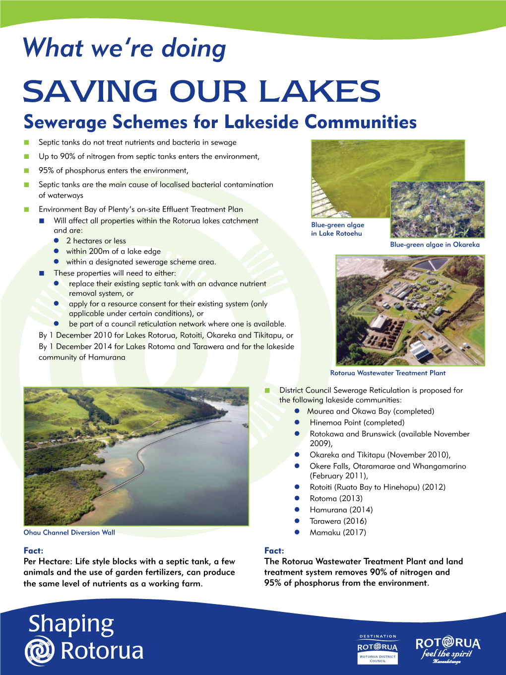 Sewerage Schemes for Lakeside Communities