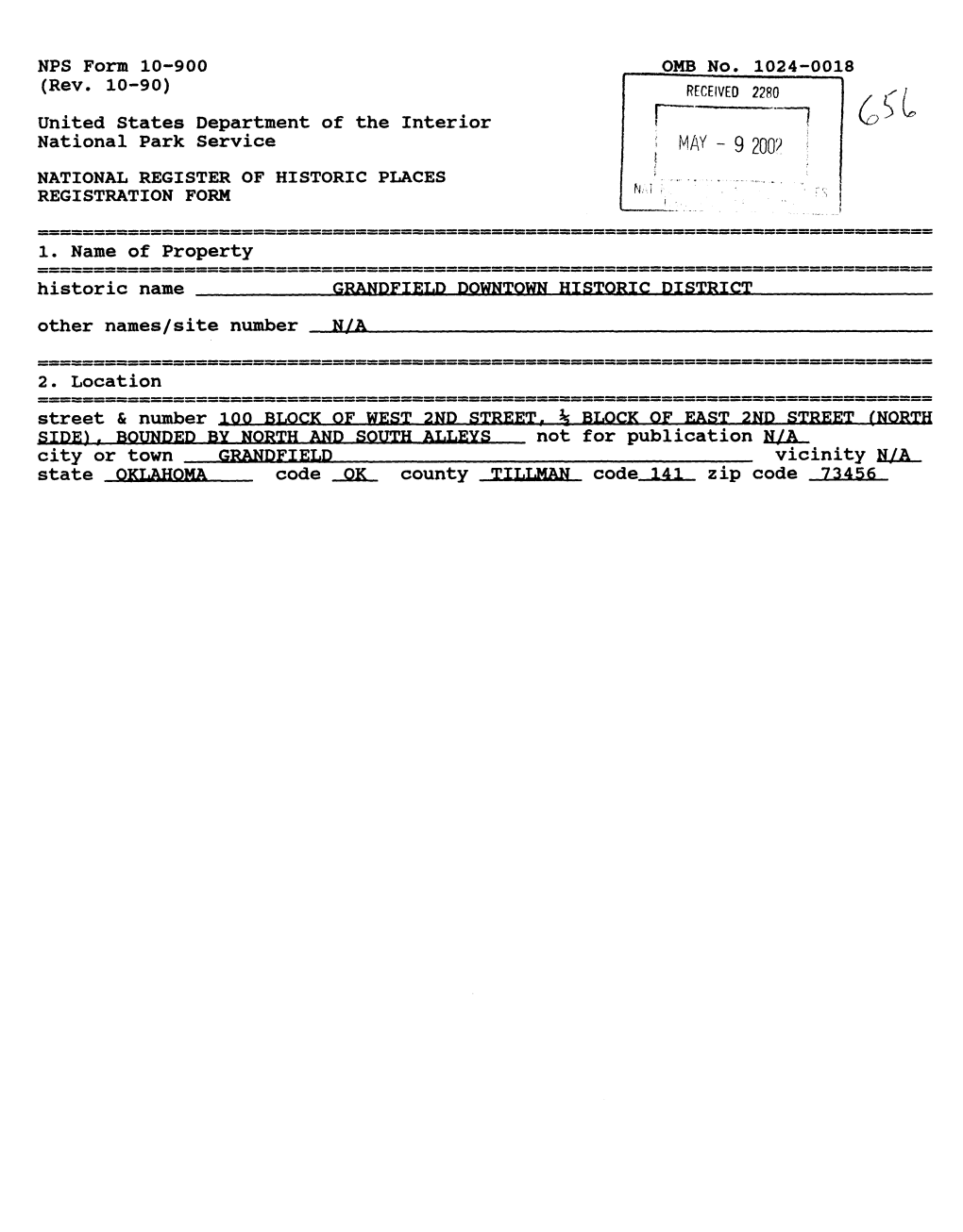 May - 9 200? National Register of Historic Places Registration Form