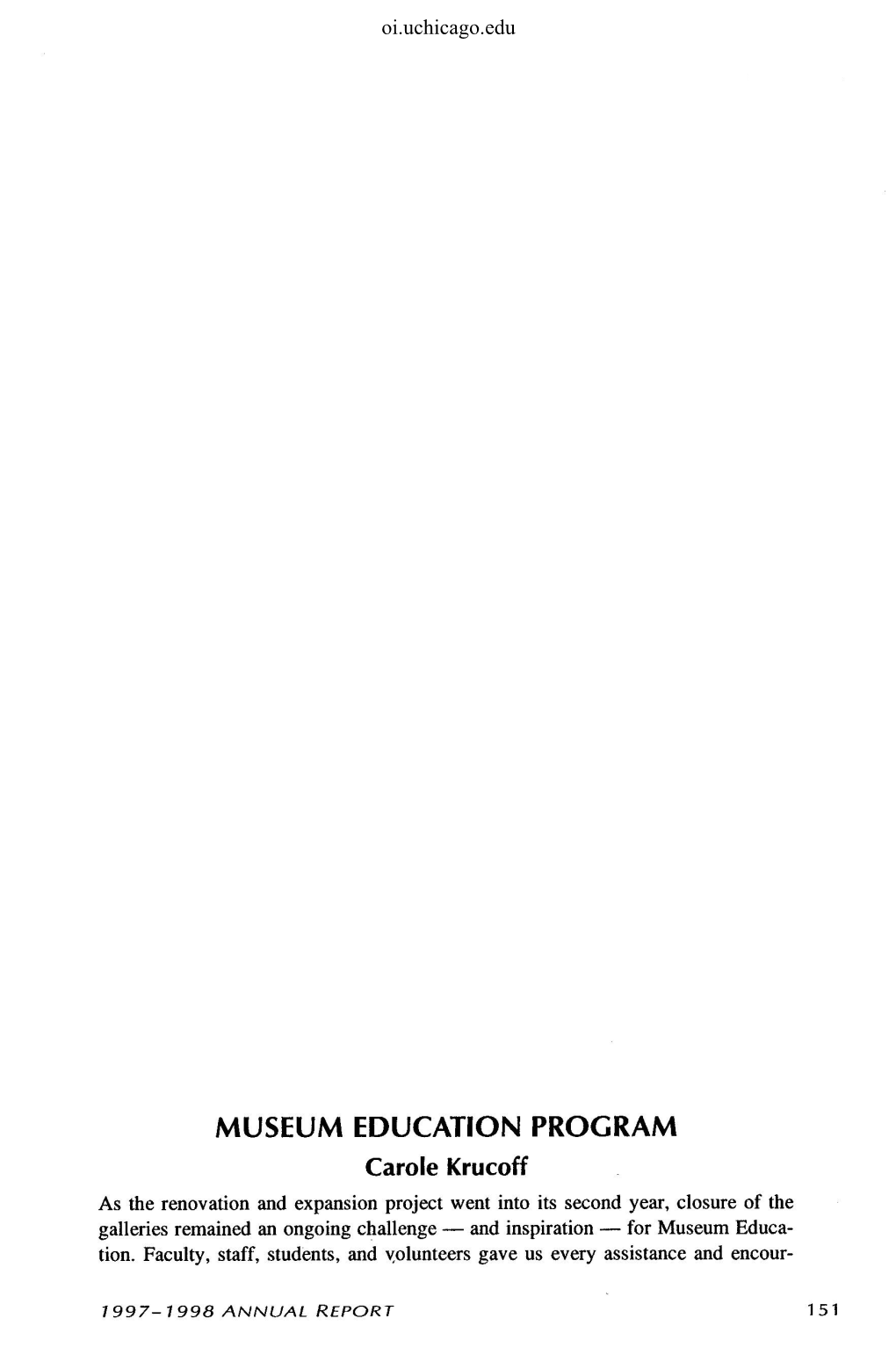 Museum Education Program
