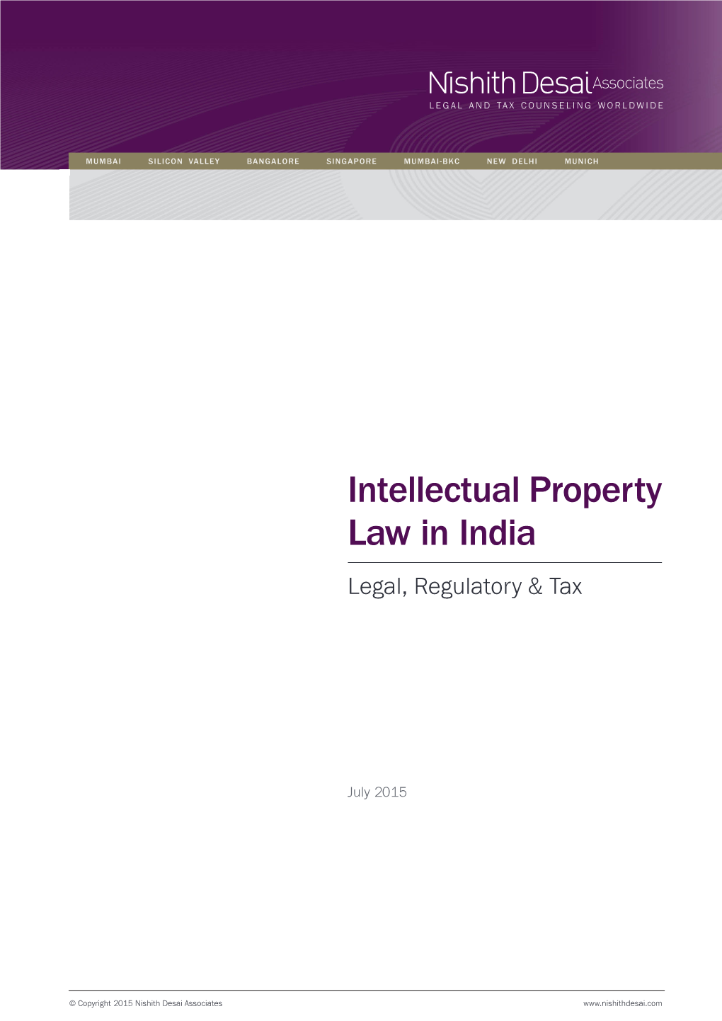 Intellectual Property Law in India Legal, Regulatory & Tax