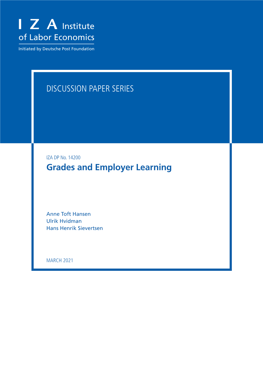 Grades and Employer Learning