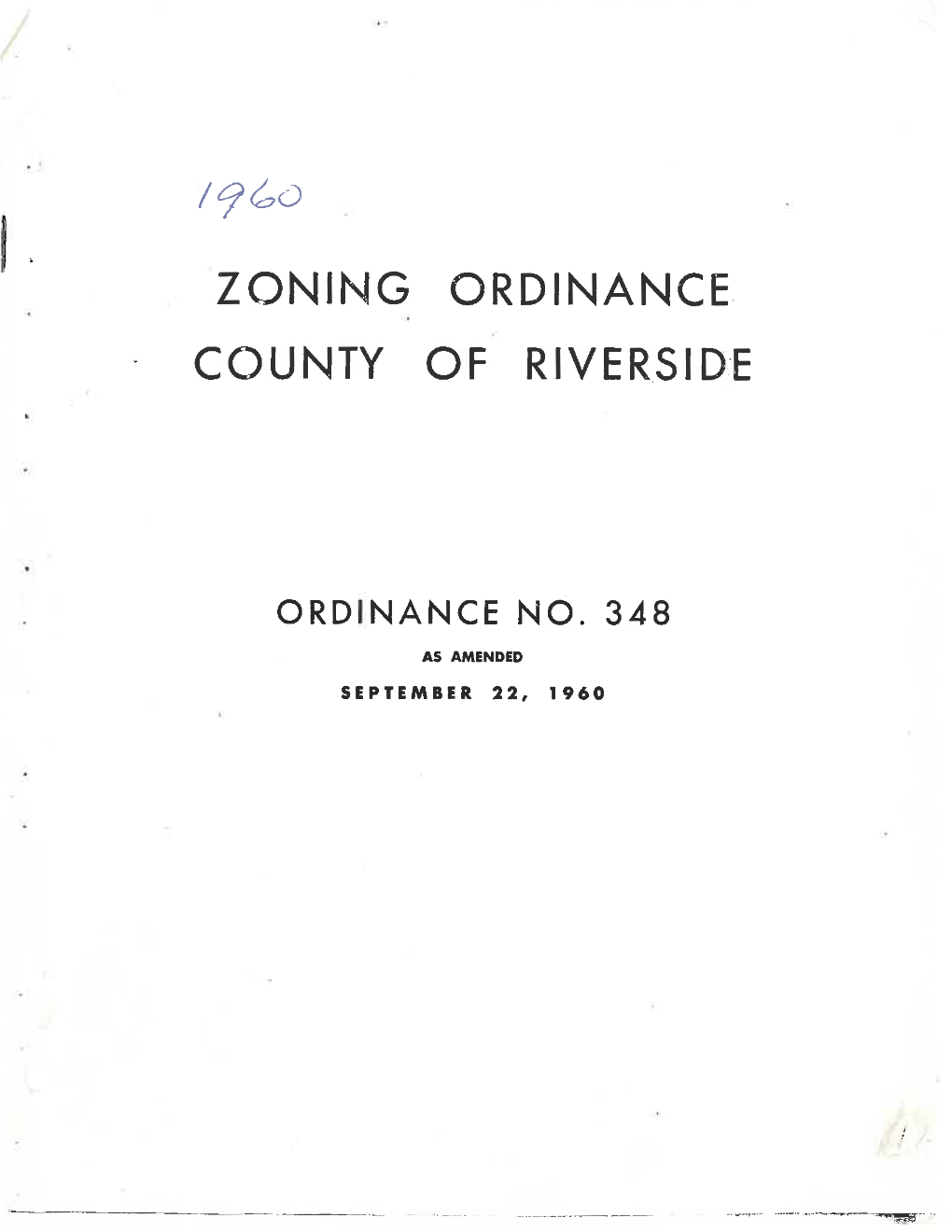 Zoning Ordinance County of Riverside