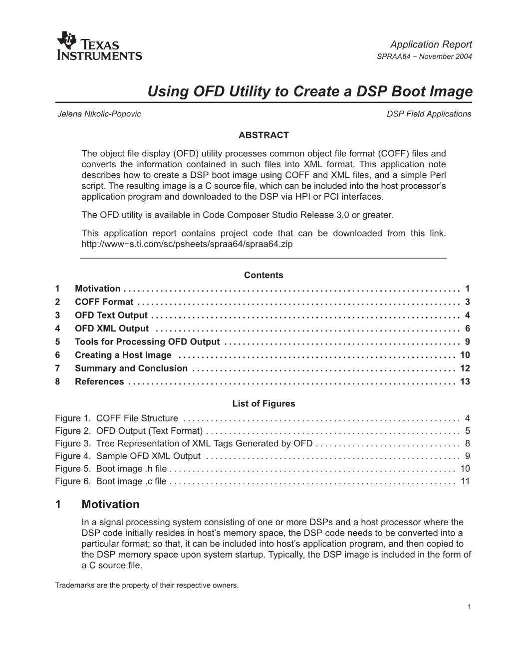 Using OFD Utility to Create a DSP Boot Image