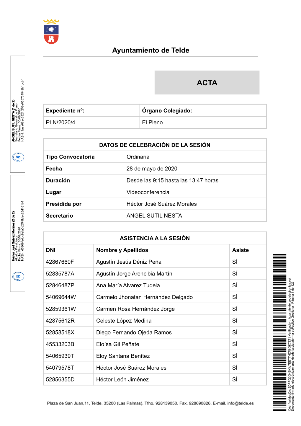 Acta De Pleno Del 28 De Mayo